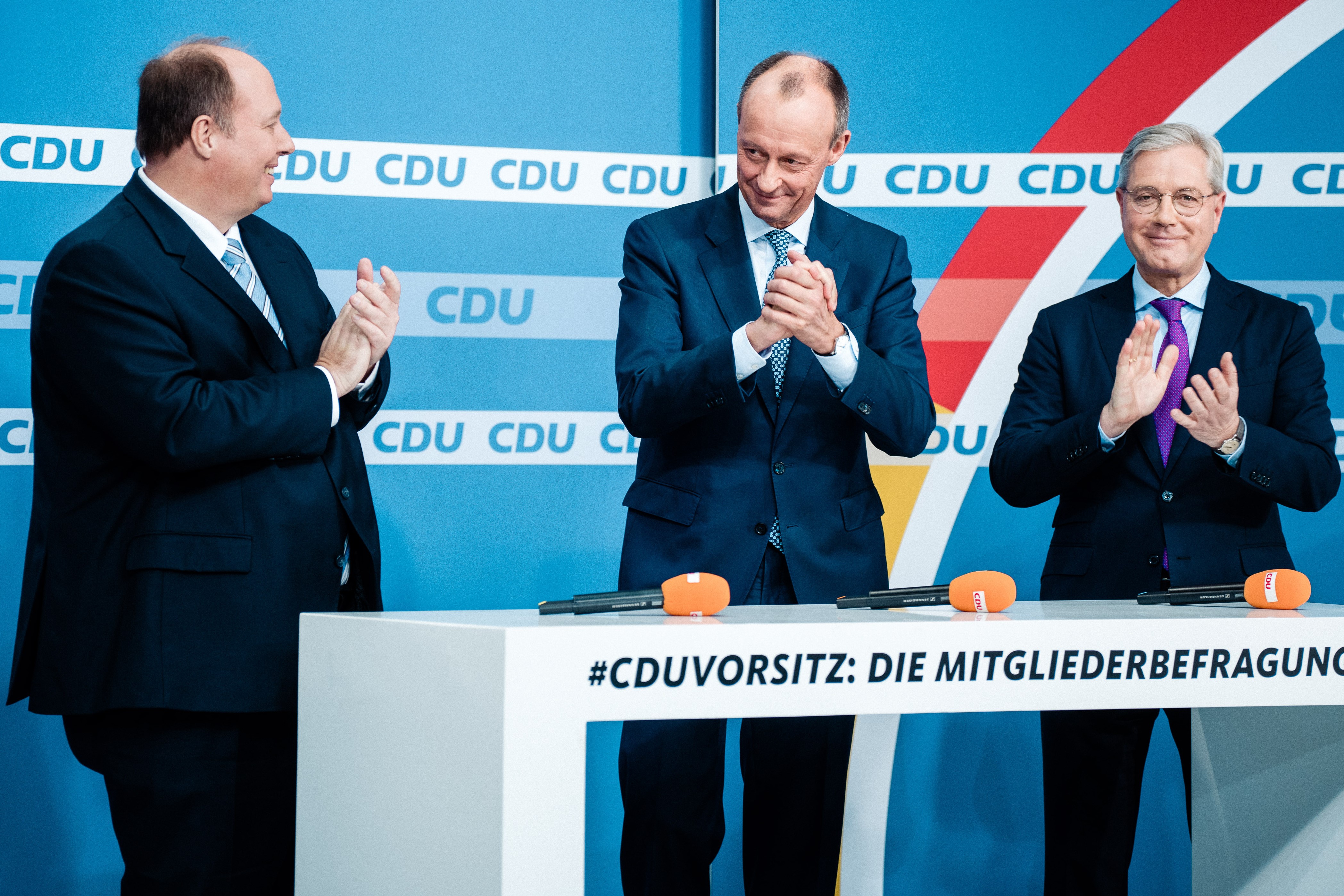 Helge Braun, Friedrich Merz und Norbert Röttgen